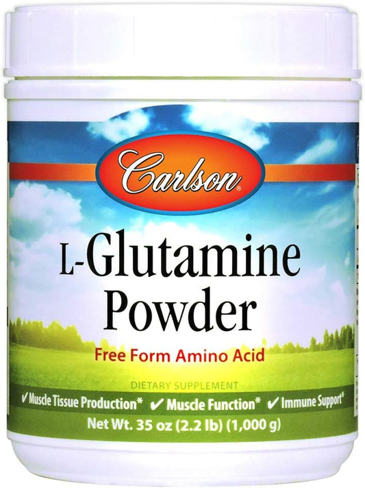 Carlson L-Glutamine Powder 1000g - Free-Form Amino Acid for Muscle Tissue & Immune Support - 35oz