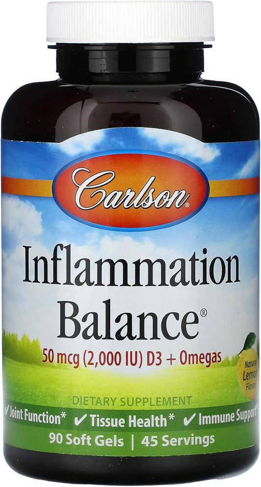 Carlson Labs Inflammation Balance Multi Nutrients - 90 Softgels for Joint Health and Wellness