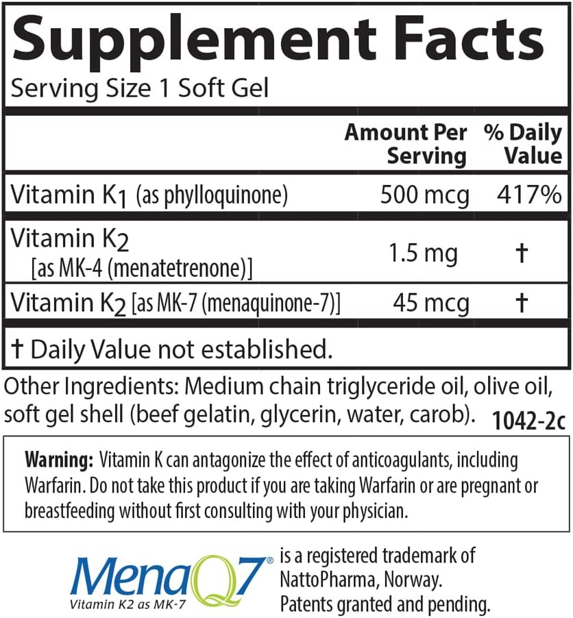 Carlson Labs K Complete Softgels - 90 Count for Essential Vitamin K Support