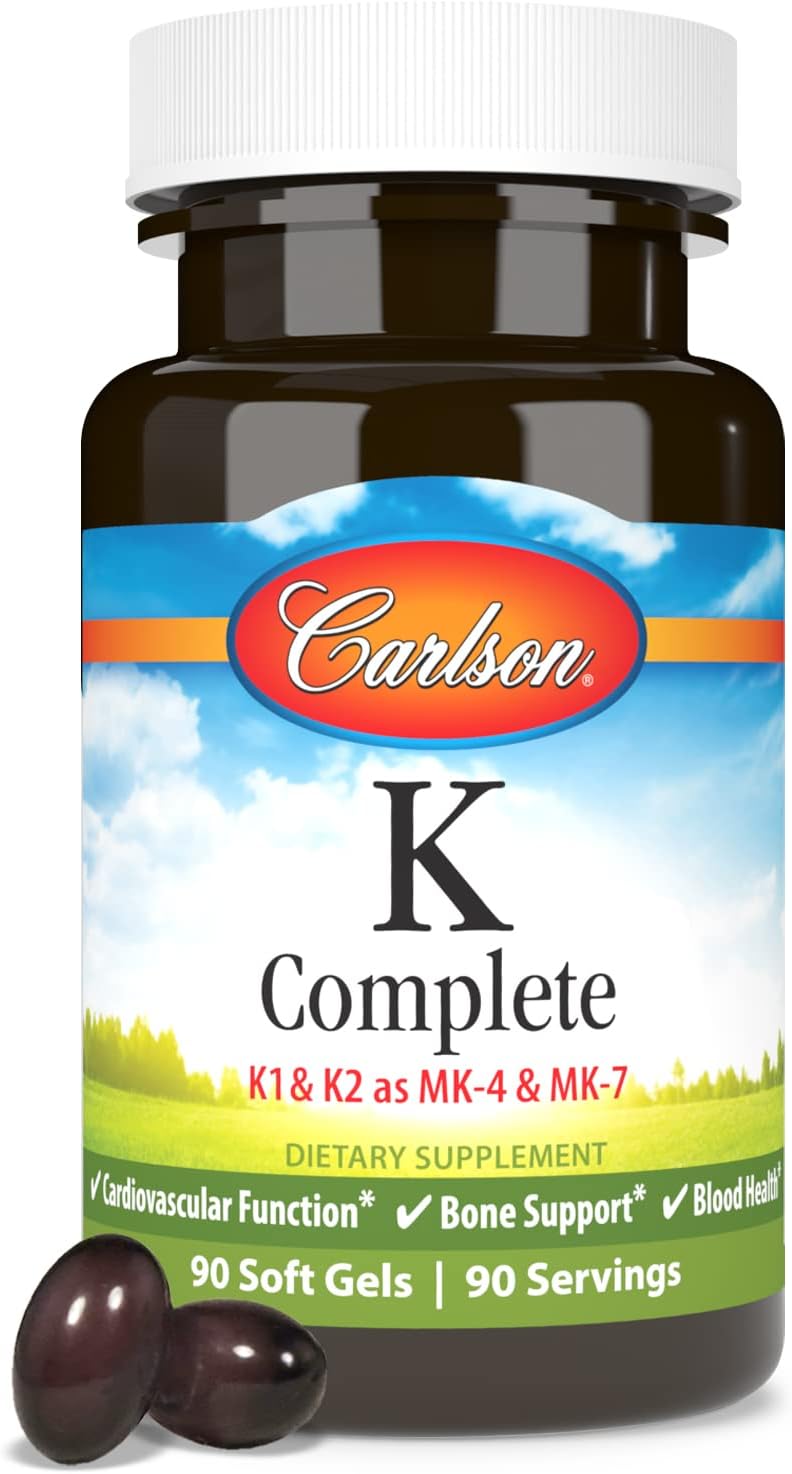Carlson Labs K Complete Softgels - 90 Count for Essential Vitamin K Support