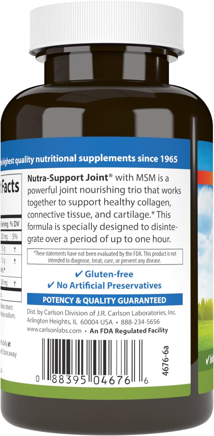 Carlson Nutra-Support Joint Tablets for Joint Function and Cartilage Support