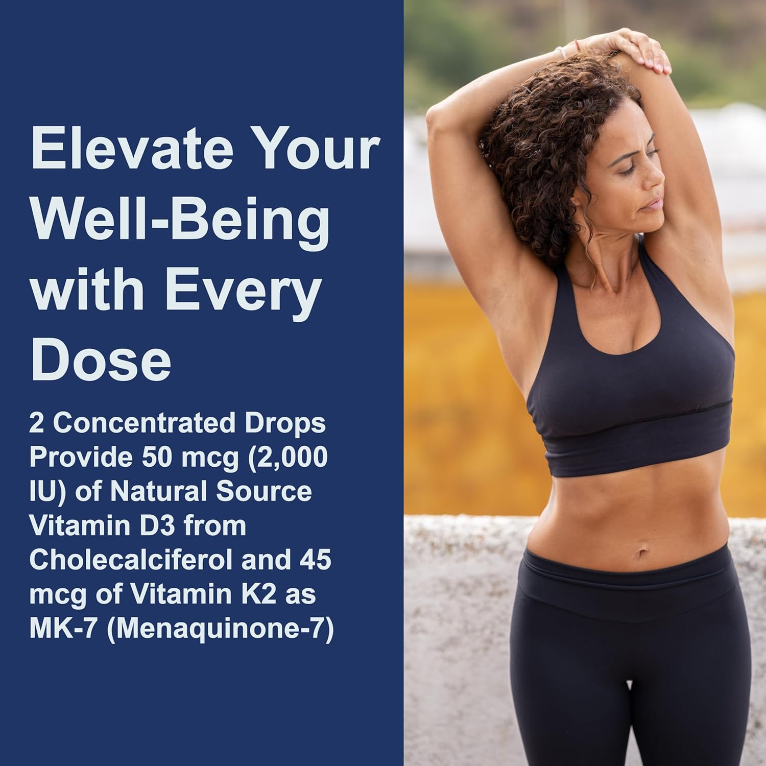 Carlson Super Daily D3 + K2 Liquid Drops for Heart & Bone Health, 50 mcg D3 + 45 mcg MK-7, 360 Drops