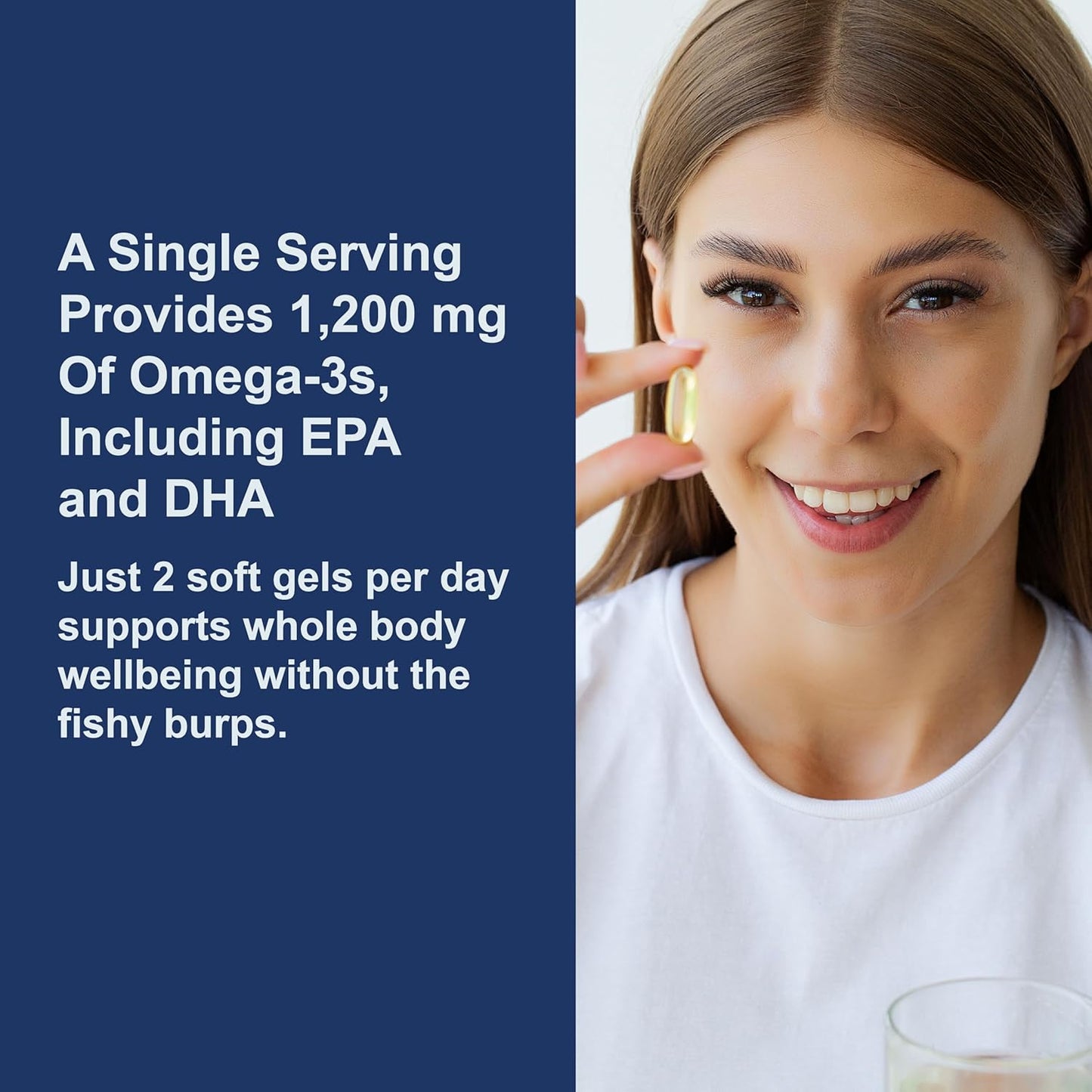 Carlson Super Omega-3 Gems: 1200mg EPA & DHA, Wild-Caught Norwegian Fish Oil Capsules, 100+30 Softgels