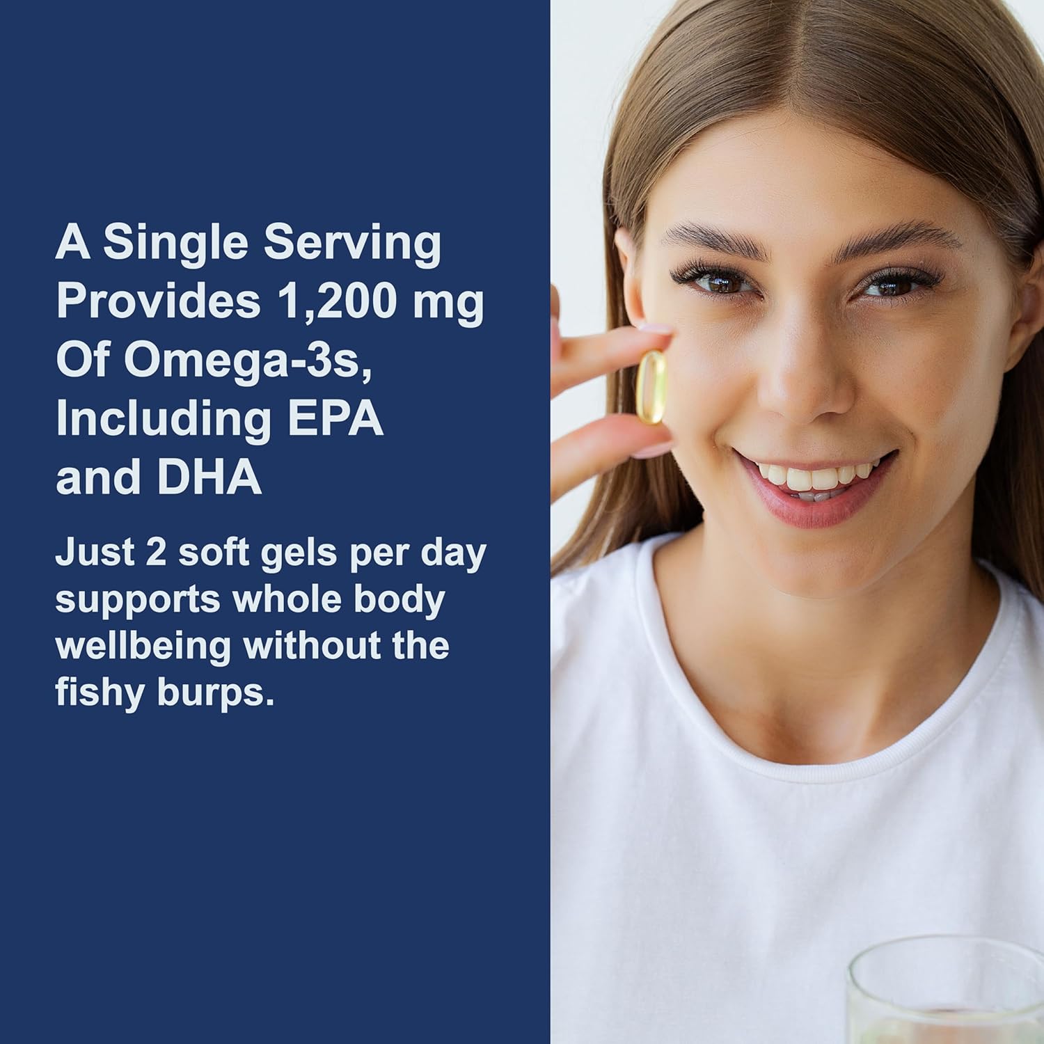 Carlson Super Omega-3 Gems: 1200mg EPA & DHA, Wild-Caught Norwegian Fish Oil Capsules, 100+30 Softgels