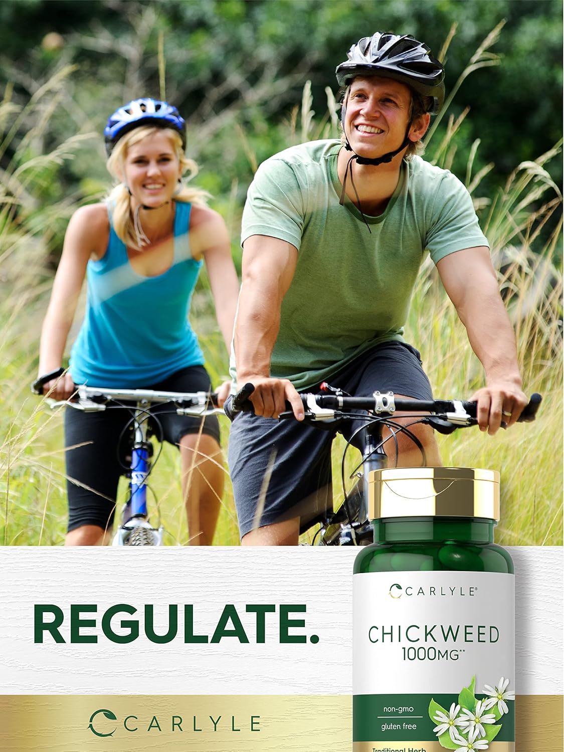 Carlyle Chickweed Herbal Supplement Capsules - 1,000mg, 120 Count - Non-GMO, Gluten Free Extract