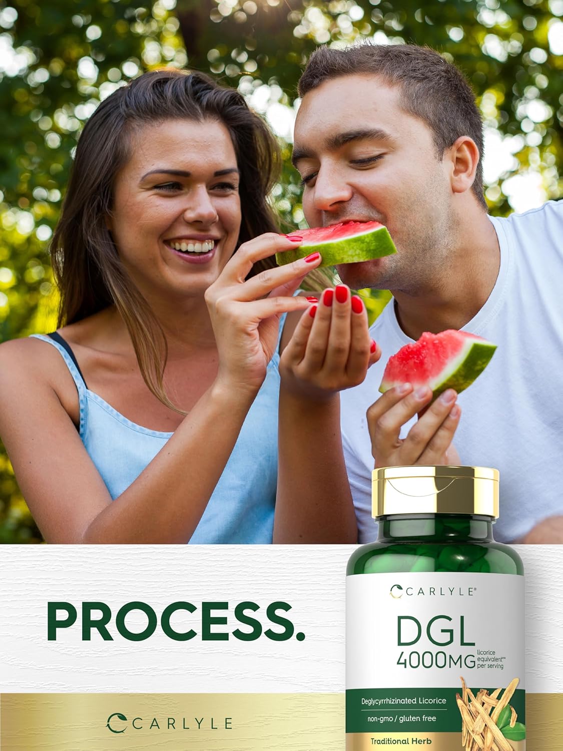 Carlyle DGL Licorice Capsules 4000mg | 200 Count | Vegetarian & Non-GMO Formula