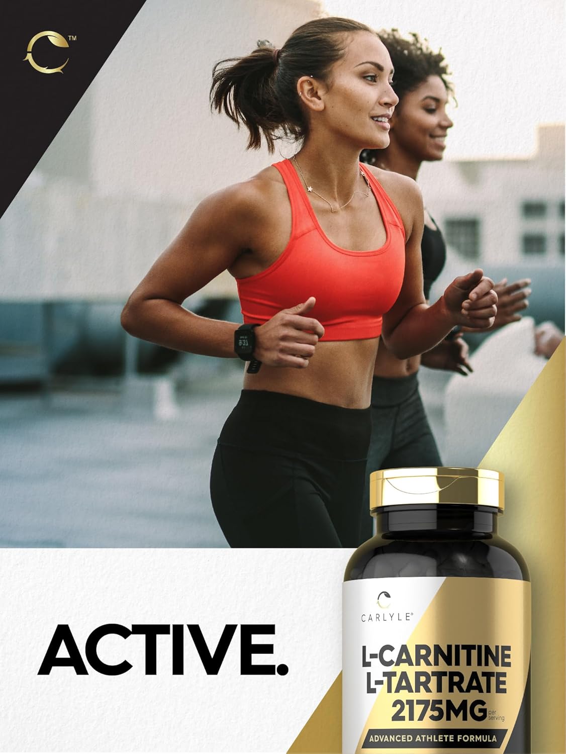 Carlyle L-Carnitine L-Tartrate 2175mg | 200 Capsules | Advanced Athlete Formula | Workout Supplement | Non-GMO | Gluten Free