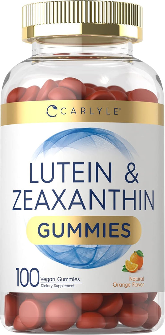 Carlyle Lutein and Zeaxanthin Gummies - 20mg Lutein Supplement - 100 Orange Vegan Gummies - Non-GMO, Gluten Free