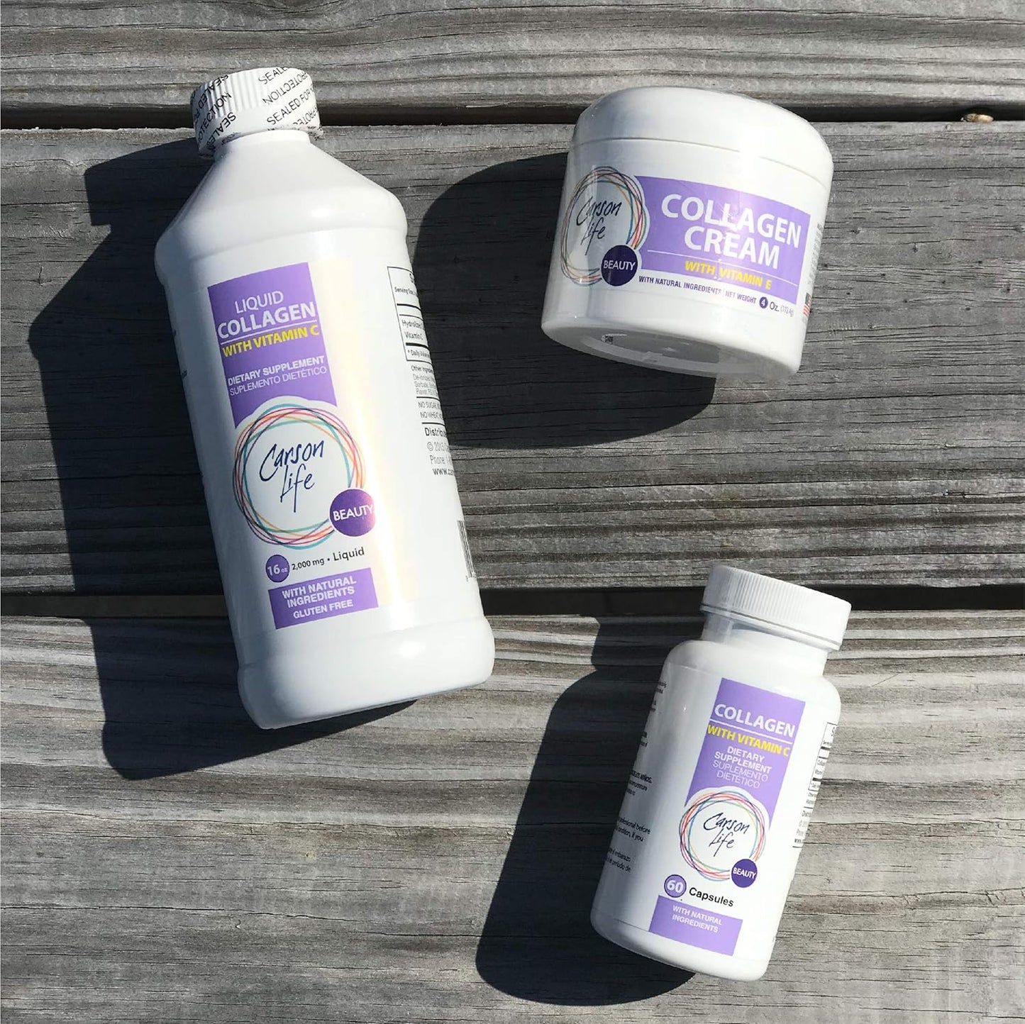 Carson Life Liquid Collagen with Vitamin C - 16 Oz - Anti Aging Hair Skin Nails - Immune Support - Rejuvenate Skin - USA Made