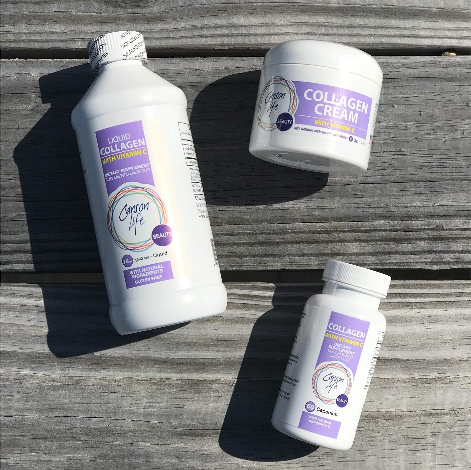 Carson Life Liquid Collagen with Vitamin C - 16 Oz - Anti Aging Hair Skin Nails - Immune Support - Rejuvenate Skin - USA Made