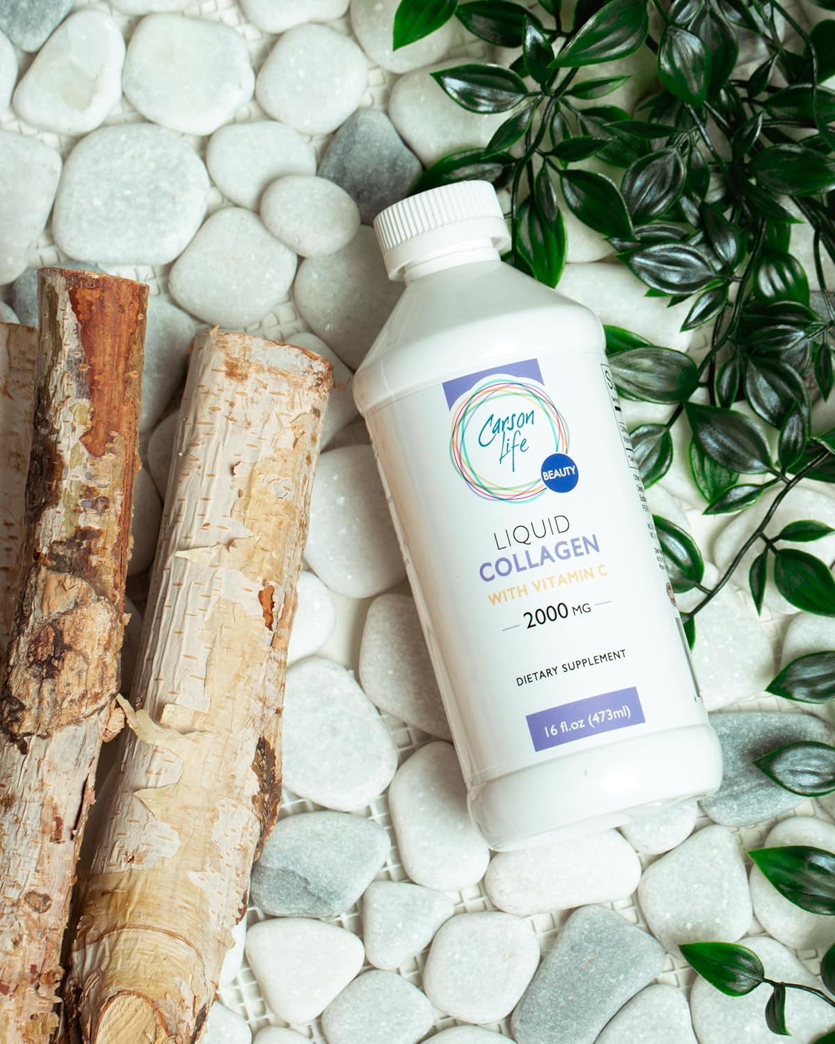 Carson Life Liquid Collagen with Vitamin C - 16 Oz - Anti Aging Hair Skin Nails - Immune Support - Rejuvenate Skin - USA Made