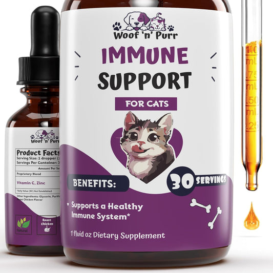 Cat Immune Support Supplement - Boosts Immune System in Cats - 1 fl oz