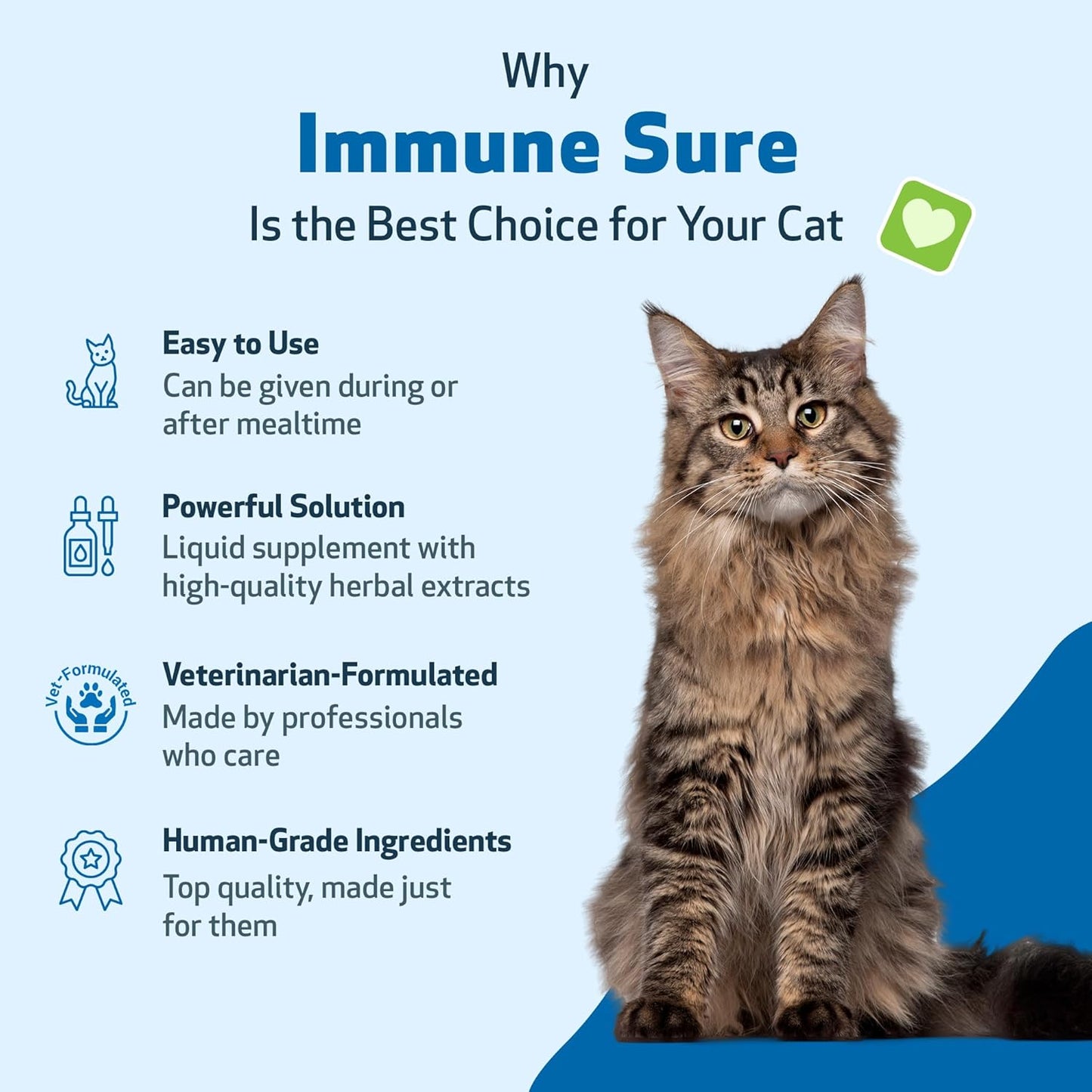 Cat Immune Support Supplement - Veterinarian-Formulated Herbal Blend with Andrographis, Echinacea, Vitamin C, Zinc - Promotes Healthy Immune Defenses and Gut Flora Balance - 2 fl oz