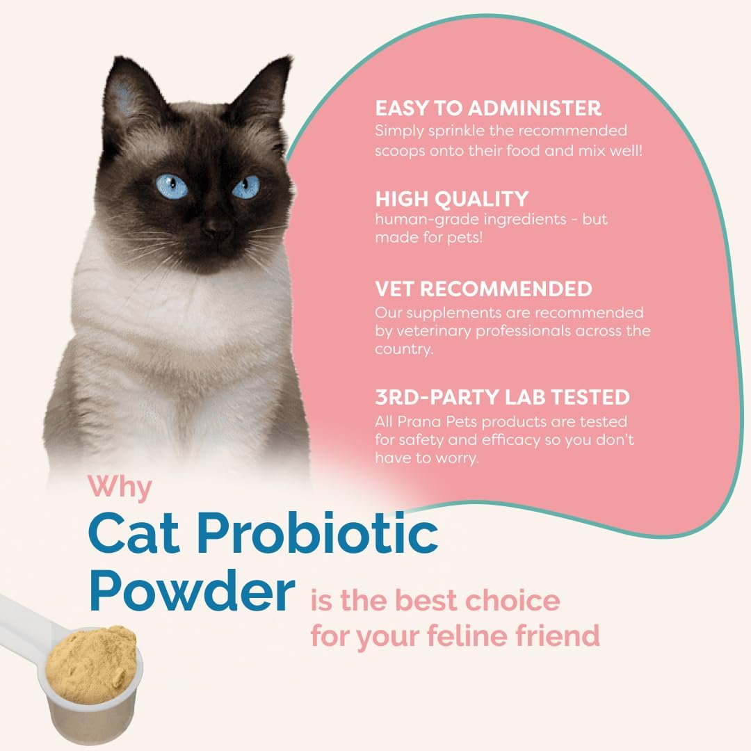 Cat Probiotic Powder for Digestive Health and Immune Support by PranaPets