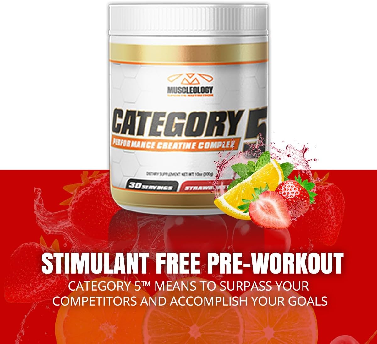 Category 5 Performance Creatine Complex by MUSCLEOLOGY - Advanced Muscle Support Supplement