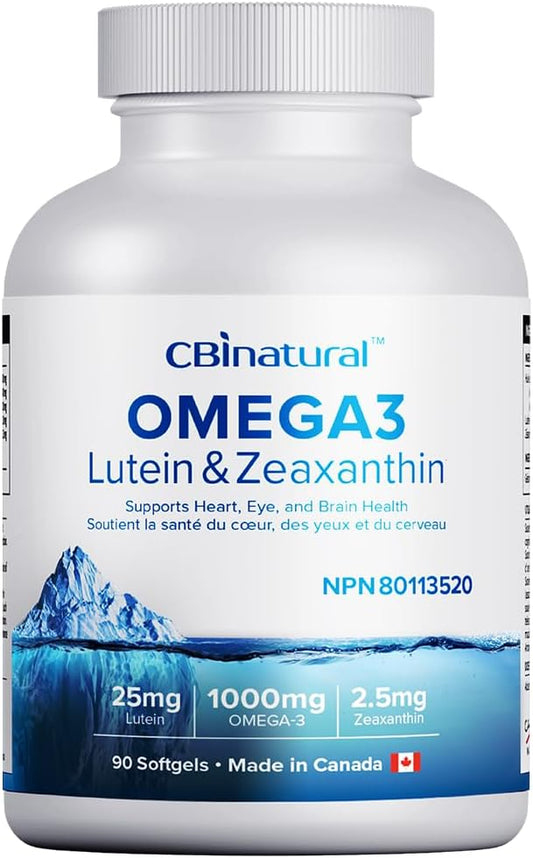 CBI Natural Triple Action Omega-3 with Lutein Zeaxanthin Softgels - 90 Count