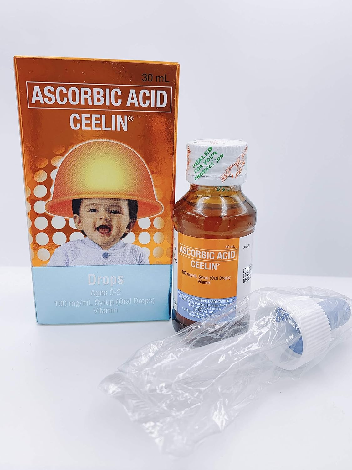 Ceelin Ascorbic Acid Drops 30ML for Babies and Toddlers 0-2 Years Old by SOPEWOD
