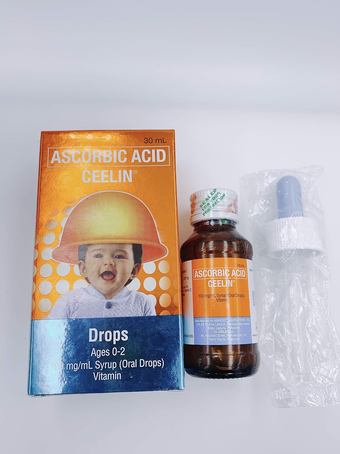 Ceelin Ascorbic Acid Drops 30ML for Babies and Toddlers 0-2 Years Old by SOPEWOD