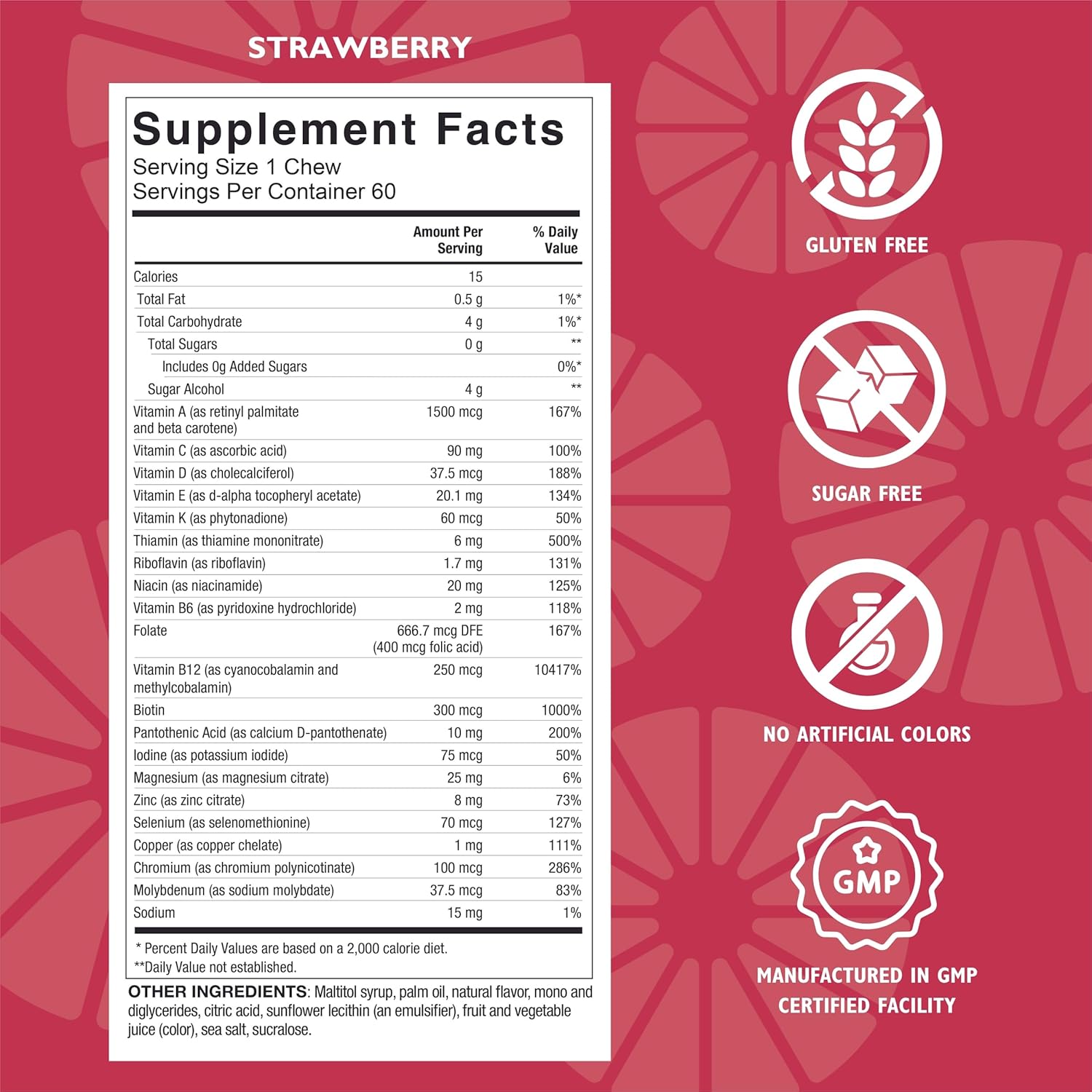 Celebrate Vitamins Bariatric Multivitamin Soft Chews - Berry/Strawberry/Cherry Flavor - 180 Count - Sugar & Gluten Free - Essential Gastric Bypass & Sleeve Gastrectomy Supplement