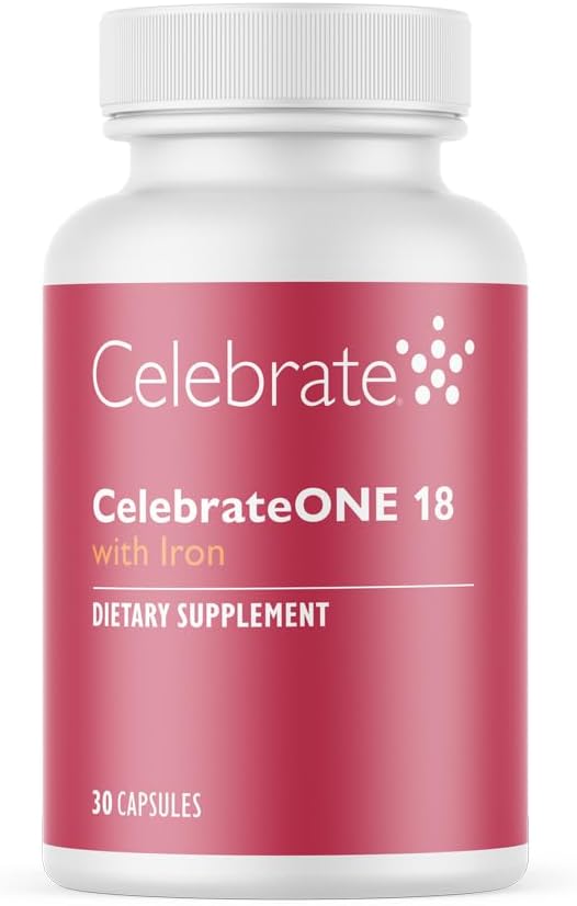 CelebrateONE Bariatric Multivitamin with Iron - Essential Daily Supplement for Gastric Bypass & Sleeve Gastrectomy (30 Capsules)