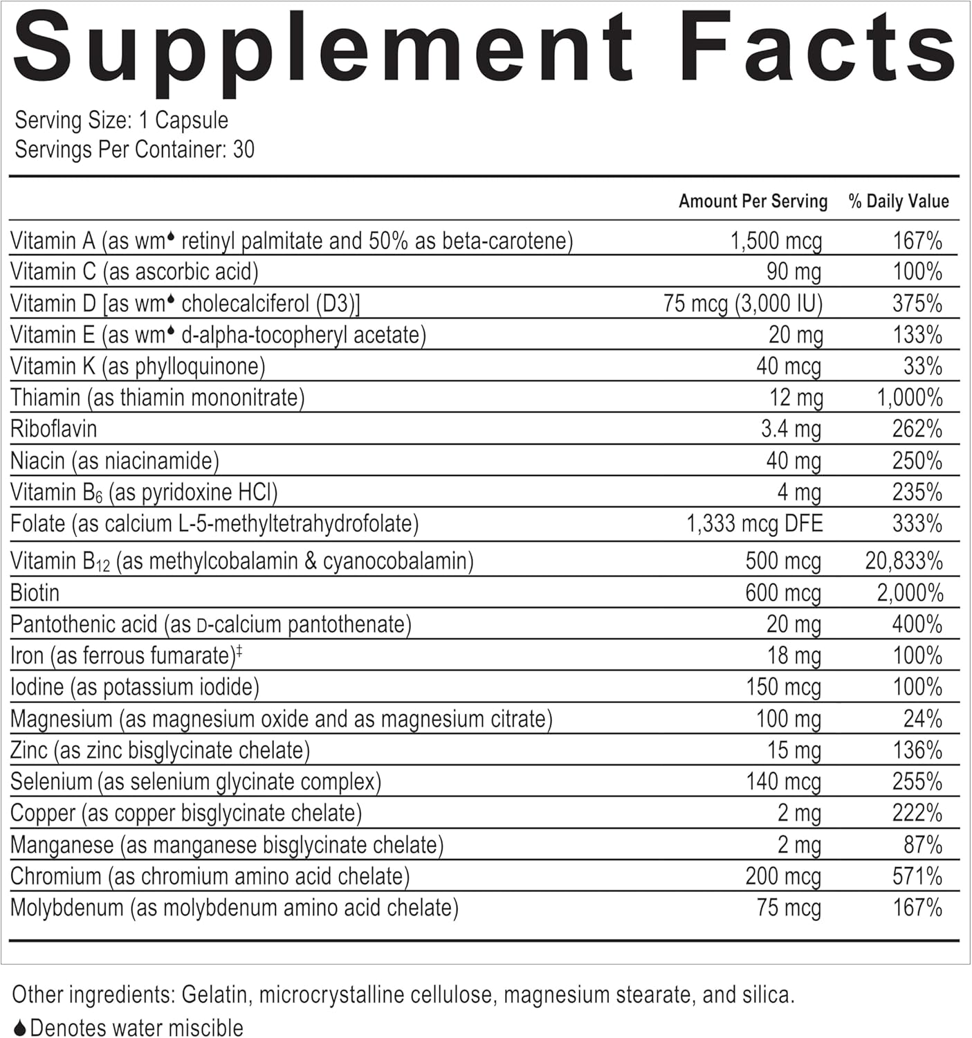 CelebrateONE Bariatric Multivitamin with Iron - Essential Daily Supplement for Gastric Bypass & Sleeve Gastrectomy (30 Capsules)