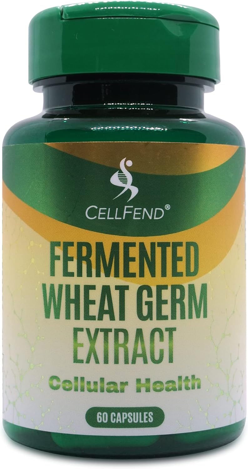 CellFend Fermented Wheat Germ Extract Capsules - Promotes Cellular Health and Autophagy - Potent 30:1 Extract - 60 Capsules (500mg)