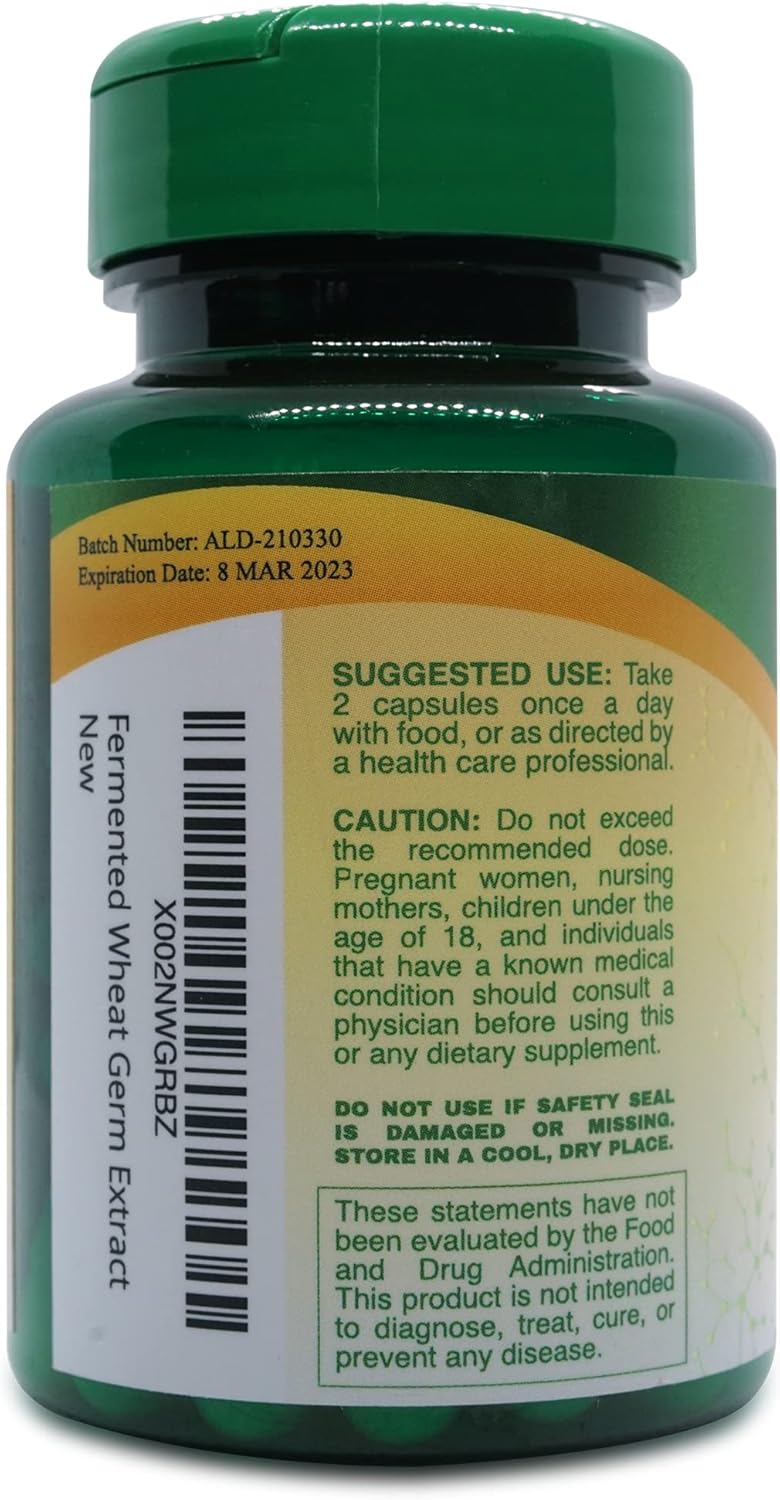 CellFend Fermented Wheat Germ Extract Capsules - Promotes Cellular Health and Autophagy - Potent 30:1 Extract - 60 Capsules (500mg)
