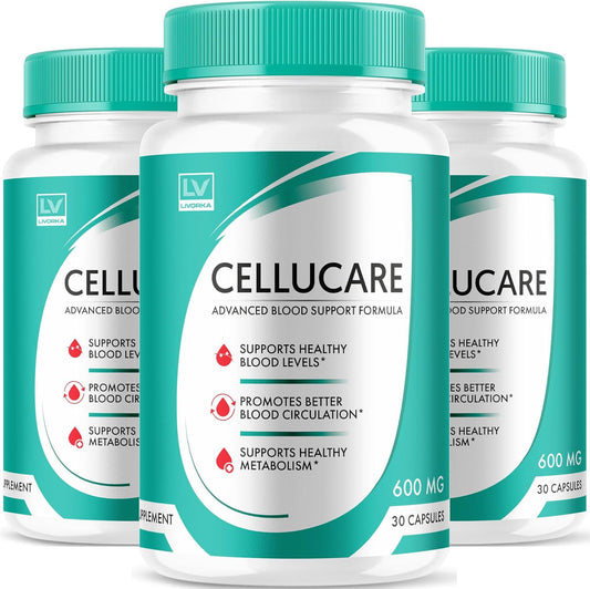 Cellucare Capsules 3 Pack - Advanced Formula for Cellulite Reduction - 90 Capsules for 3 Months Supply