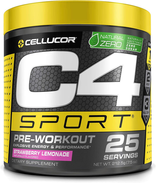 Cellucor C4 Sport Pre Workout Powder - Enhanced Energy with Creatine, Caffeine, and Beta-Alanine Blend - NSF Certified (25 Servings)