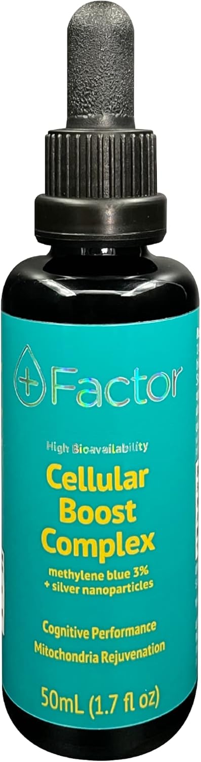 Cellular Boost Complex with Methylene Blue & Silver Nano Particles - Boost Brain Focus, Memory, and Energy Production - Mitochondria Booster for Oxygen Boost