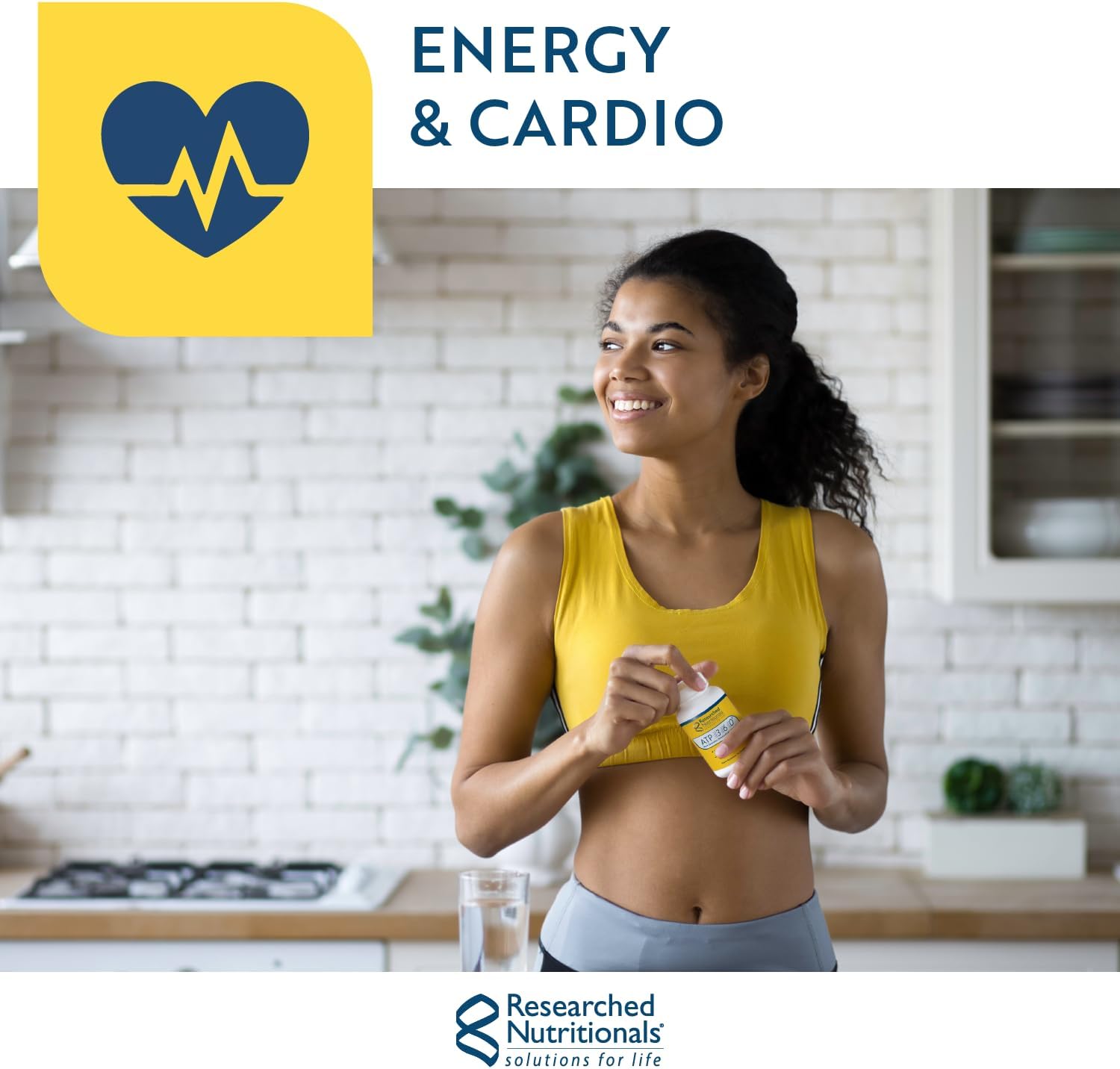 Cellular Health and Energy Support Supplement - ATP Fuel with Vitamin E, CoQ10, and NADH for Mental Clarity and Healthy Mitochondria (150 Capsules)