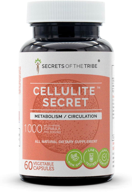 Cellulite Secret Capsules - Gotu Kola, Alfalfa, Rosemary, Dandelion, Beet Root, Fenugreek - 60 Capsules - 1000 mg - Supports Metabolism and Circulation