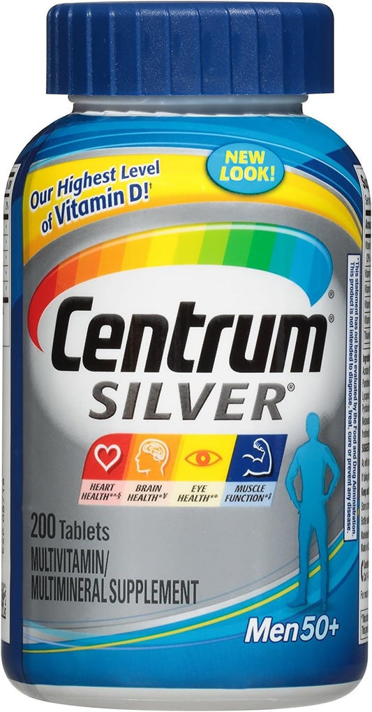 Centrum Men's Ultra Silver Tablets - 200 Count, Pack of 4
