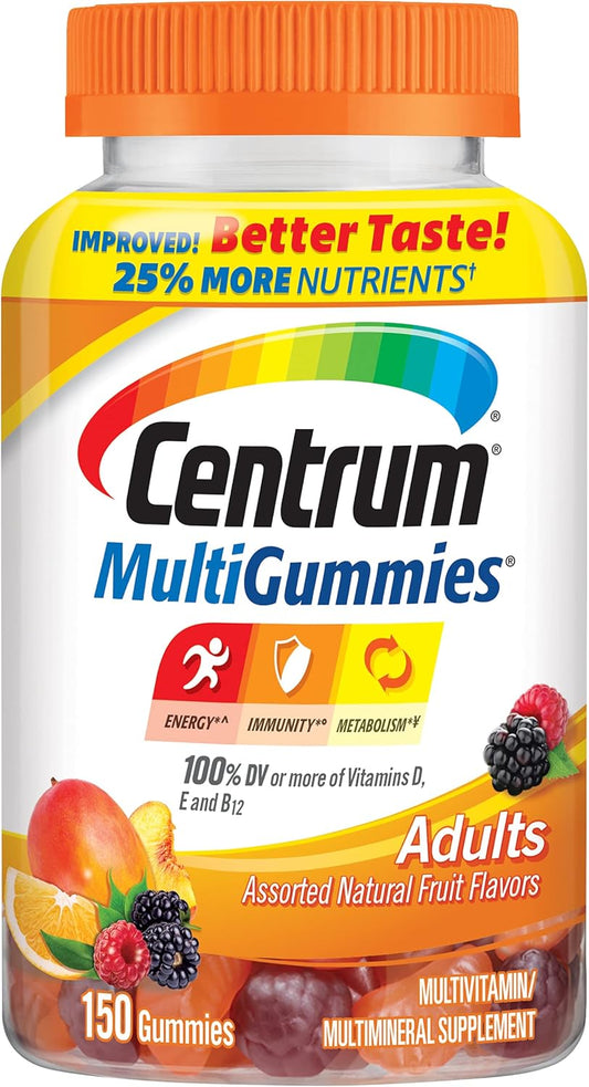 Centrum MultiGummies Adult Gummy Multivitamin with Vitamins D, B, E - Assorted Fruit Flavors - 150 ct