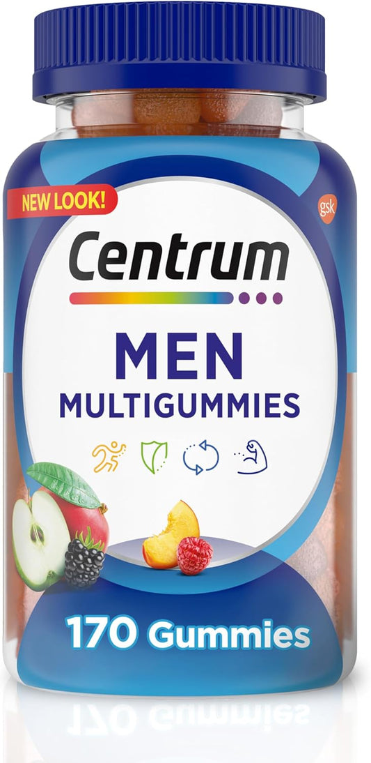 Centrum MultiGummies Men's Gummy Multivitamin with Selenium, Antioxidants, Vitamin D3 - 170 Count