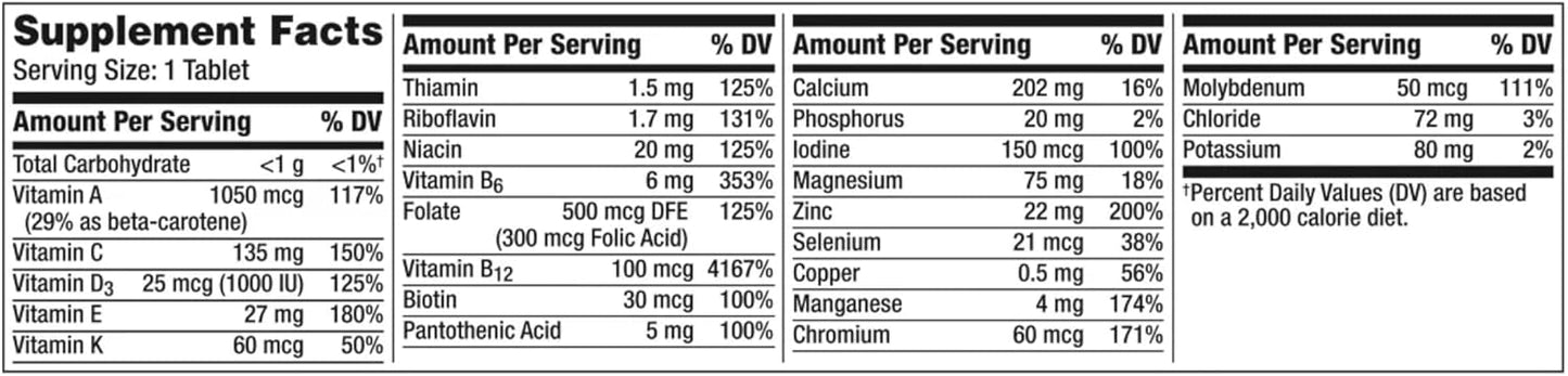 Centrum Silver Men's 50 Plus Multivitamin with Vitamin D3, B Vitamins - 275 Tablets