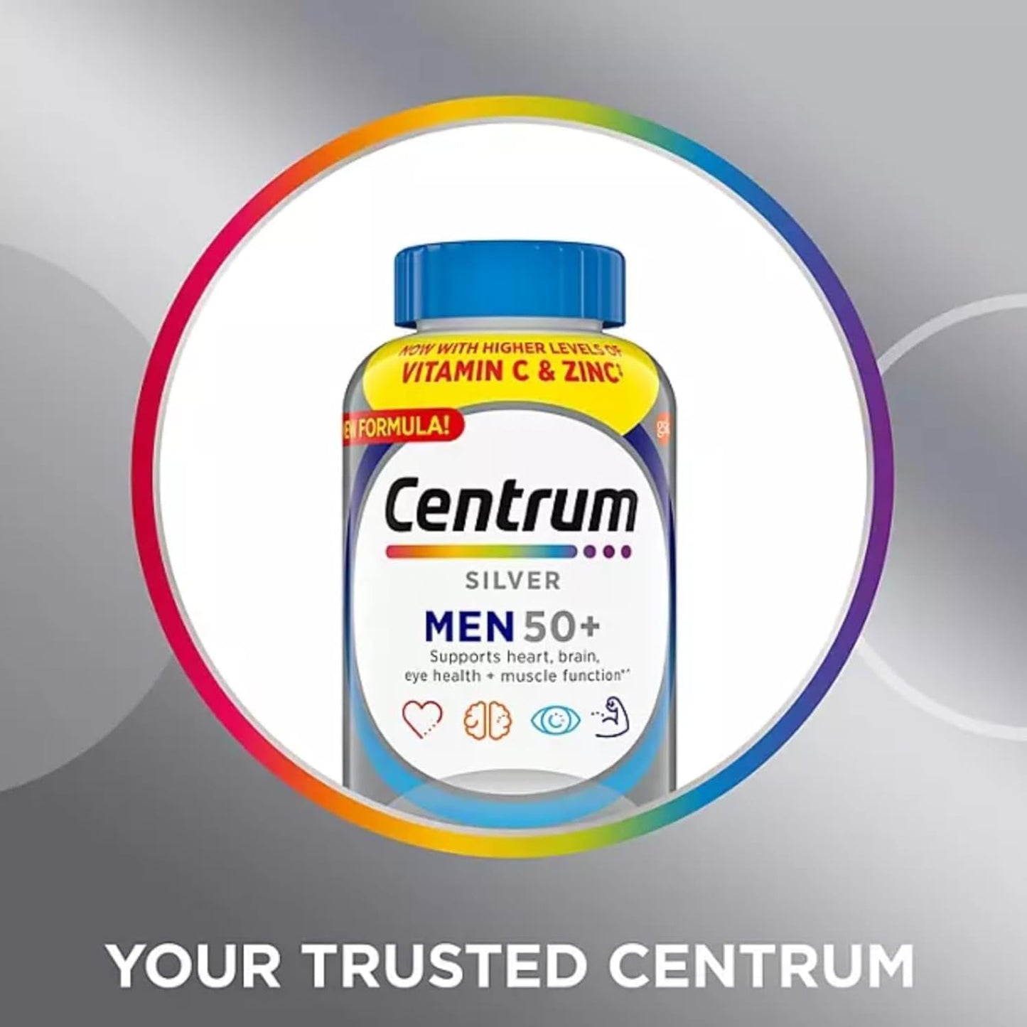 Centrum Silver Men's 50 Plus Multivitamin with Vitamin D3, B Vitamins - 275 Tablets