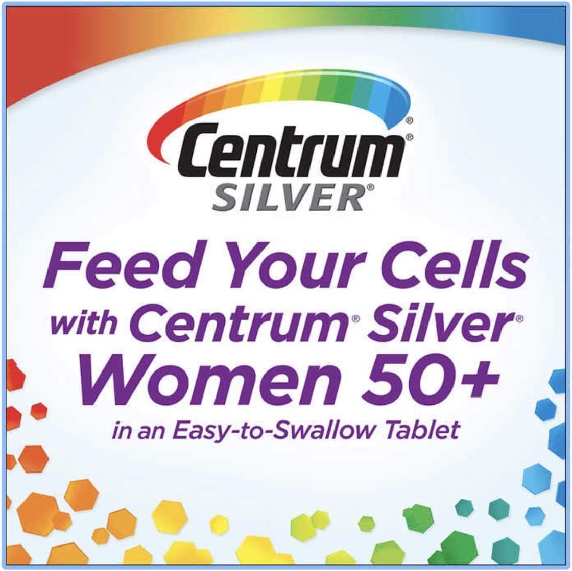 Centrum Silver Women 50+ Multivitamin 8 Months Supply 275 Tablets + Free Vitamin Guide Book