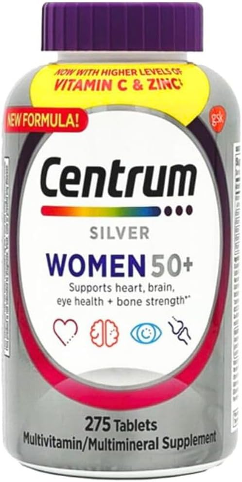 Centrum Silver Women's 50+ Multivitamin Mineral Supplement - 250 Tablets