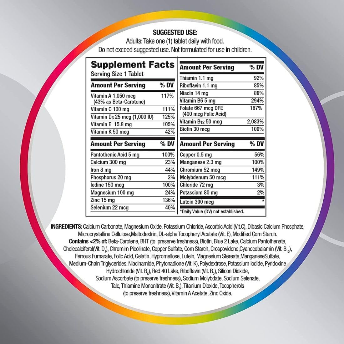 Centrum Silver Women's 50+ Multivitamin Mineral Supplement - 250 Tablets