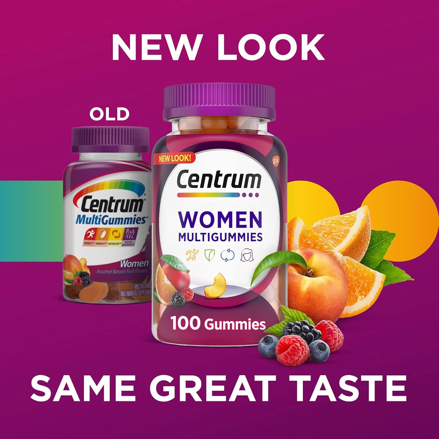 Centrum Women's Multigummies - 100 Count Assorted Fruit Gummies for Daily Nutrition