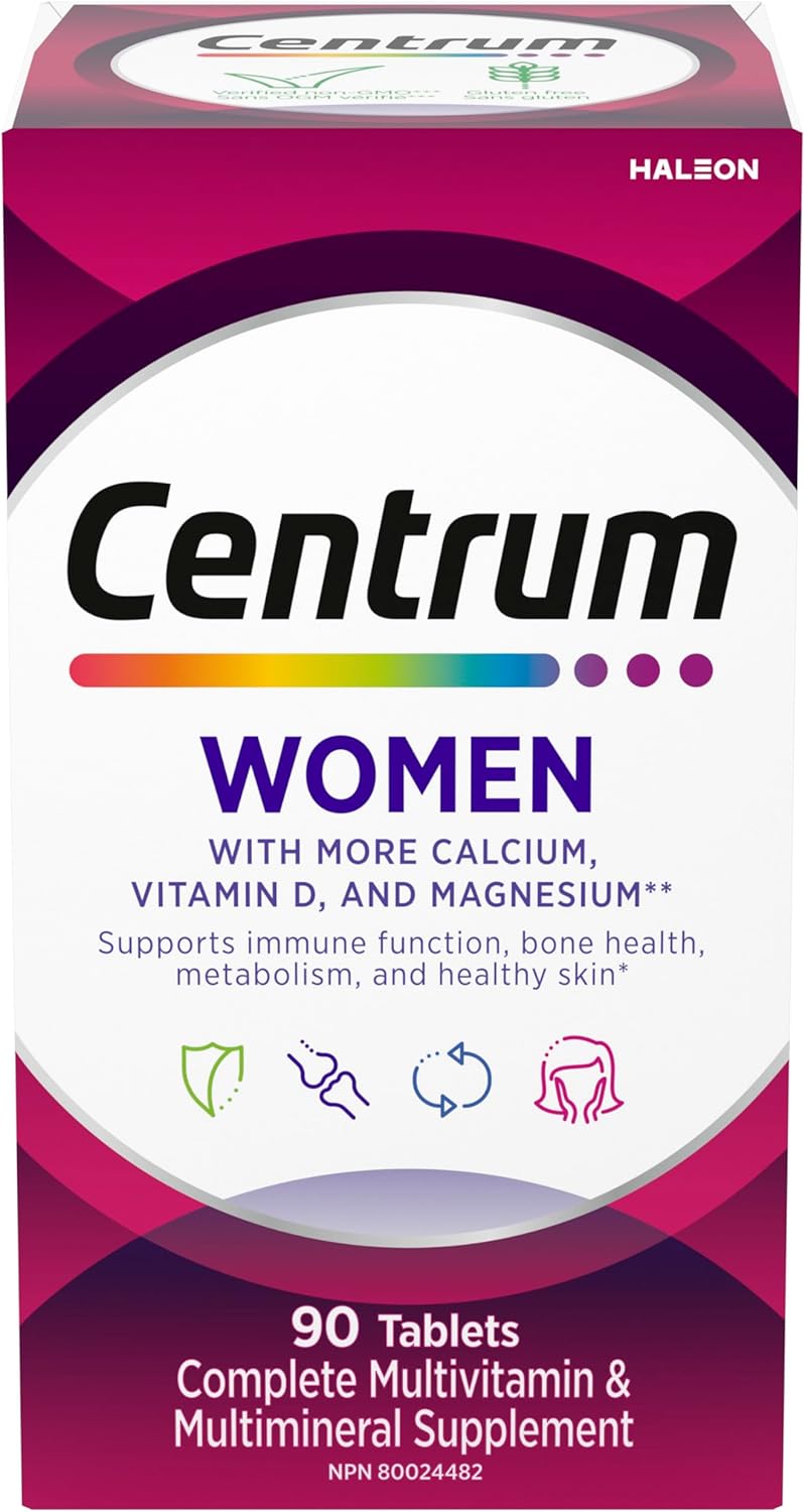 Centrum Women's Multivitamin & Mineral Supplement, 90 Tablets - Complete Formula for Women's Health
