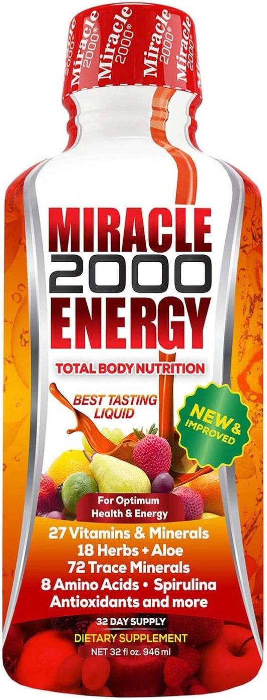 Century Systems Miracle 2000 Liquid Multivitamin Mineral Supplement 32oz - Amino Acids Antioxidants