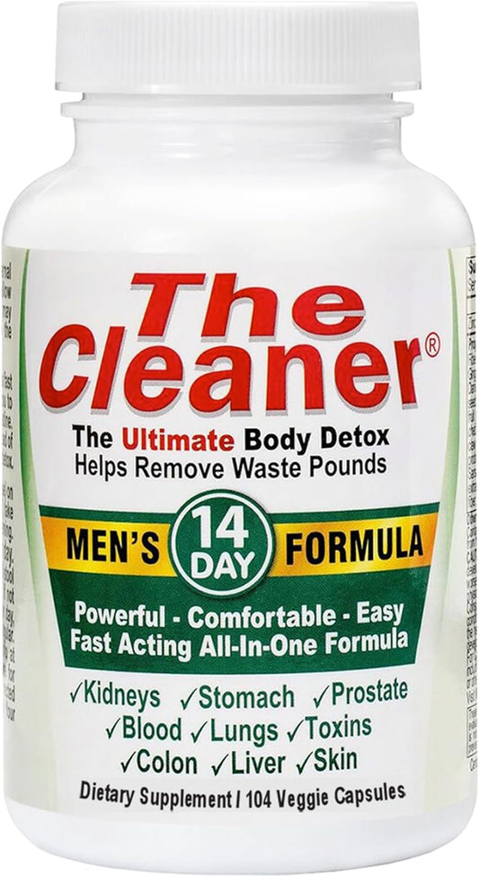 Century Systems The Cleaner Detox: 14-Day Internal Cleansing Formula for Men, Digestive Health Support, 104 Vegetarian Capsules