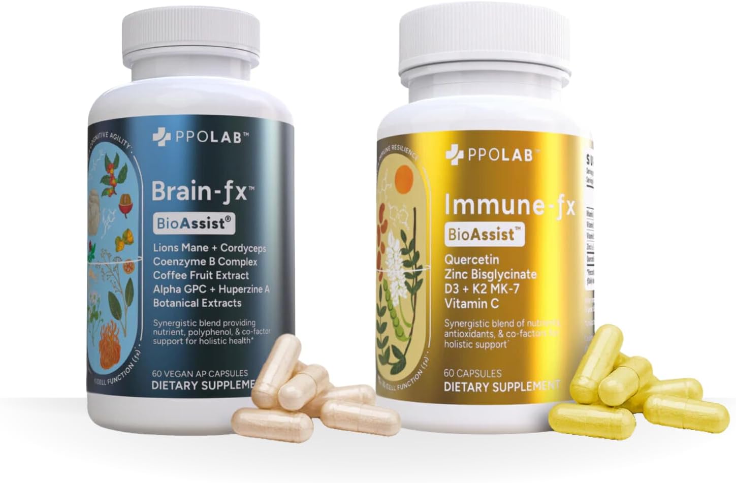 Certified Clean PPO Lab Brain-fx Nootropic for Mind and Memory Support with Immune-fx Boost - Non-GMO, Lung & Brain Supplement