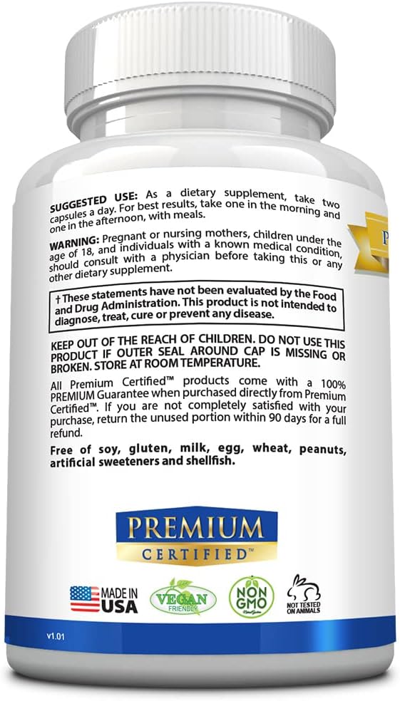 Certified Cognisyl Capsules - Enhance Memory, Energy, Focus - Vitamin B Complex, St. John's Wort, DMAE Bitartrate