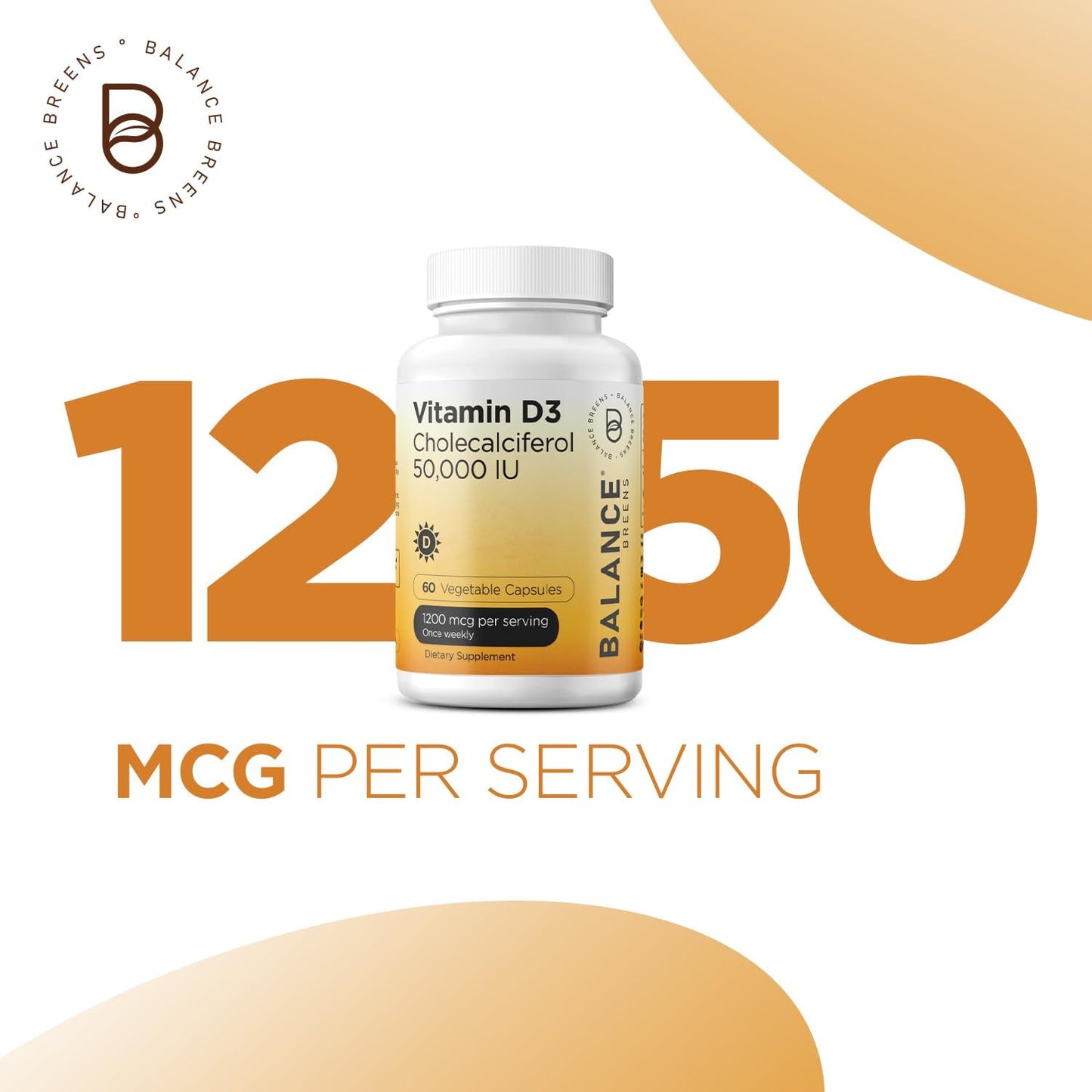 Certified Organic Ashwagandha 1600 mg + Vitamin D3 50,000 IU Supplement for Balance and Well-being