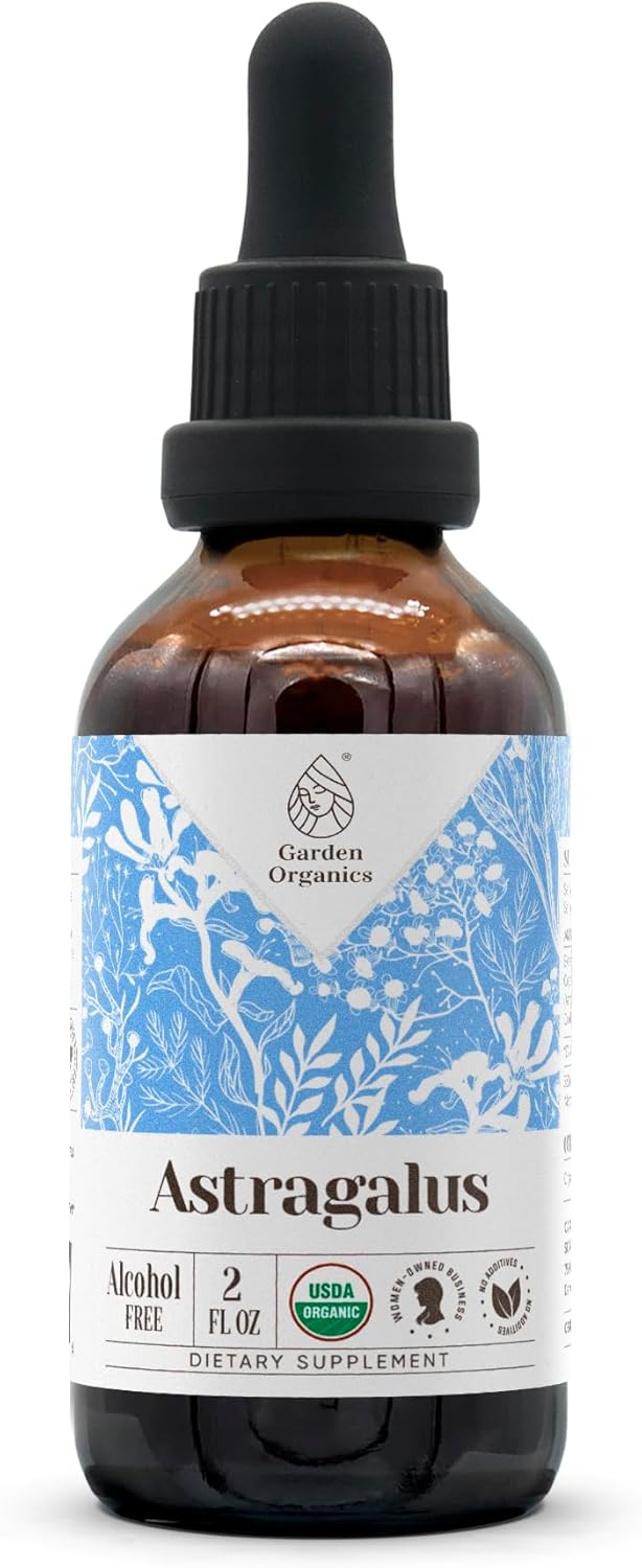Certified Organic Astragalus Extract Tincture - Alcohol-Free Dietary Supplement | High-Potency Astragalus Root (2 oz)
