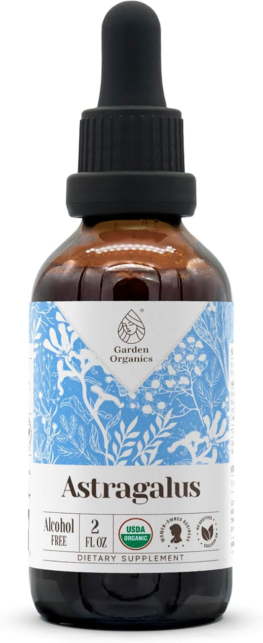 Certified Organic Astragalus Extract Tincture - Alcohol-Free Dietary Supplement | High-Potency Astragalus Root (2 oz)