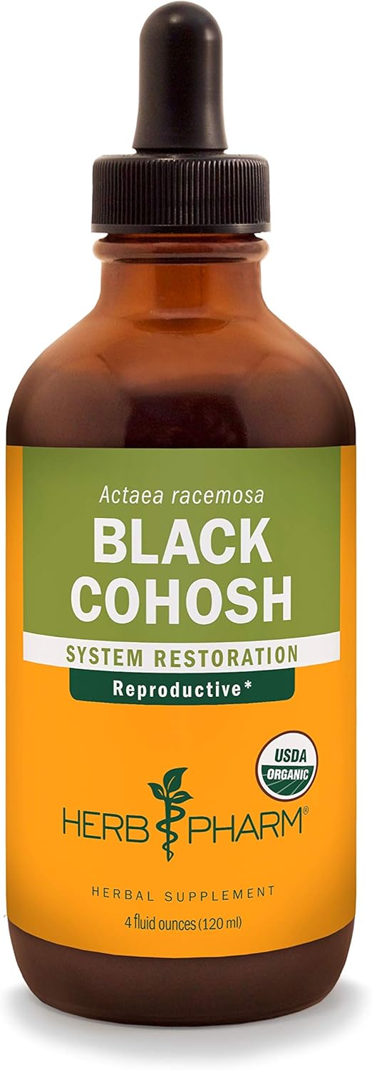 Certified Organic Black Cohosh Liquid Extract - Female Reproductive System Support (4 oz)